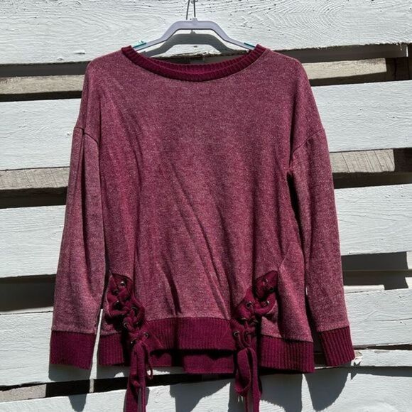 Maurices Lace Up Bottom Sweater - Picture 1 of 10
